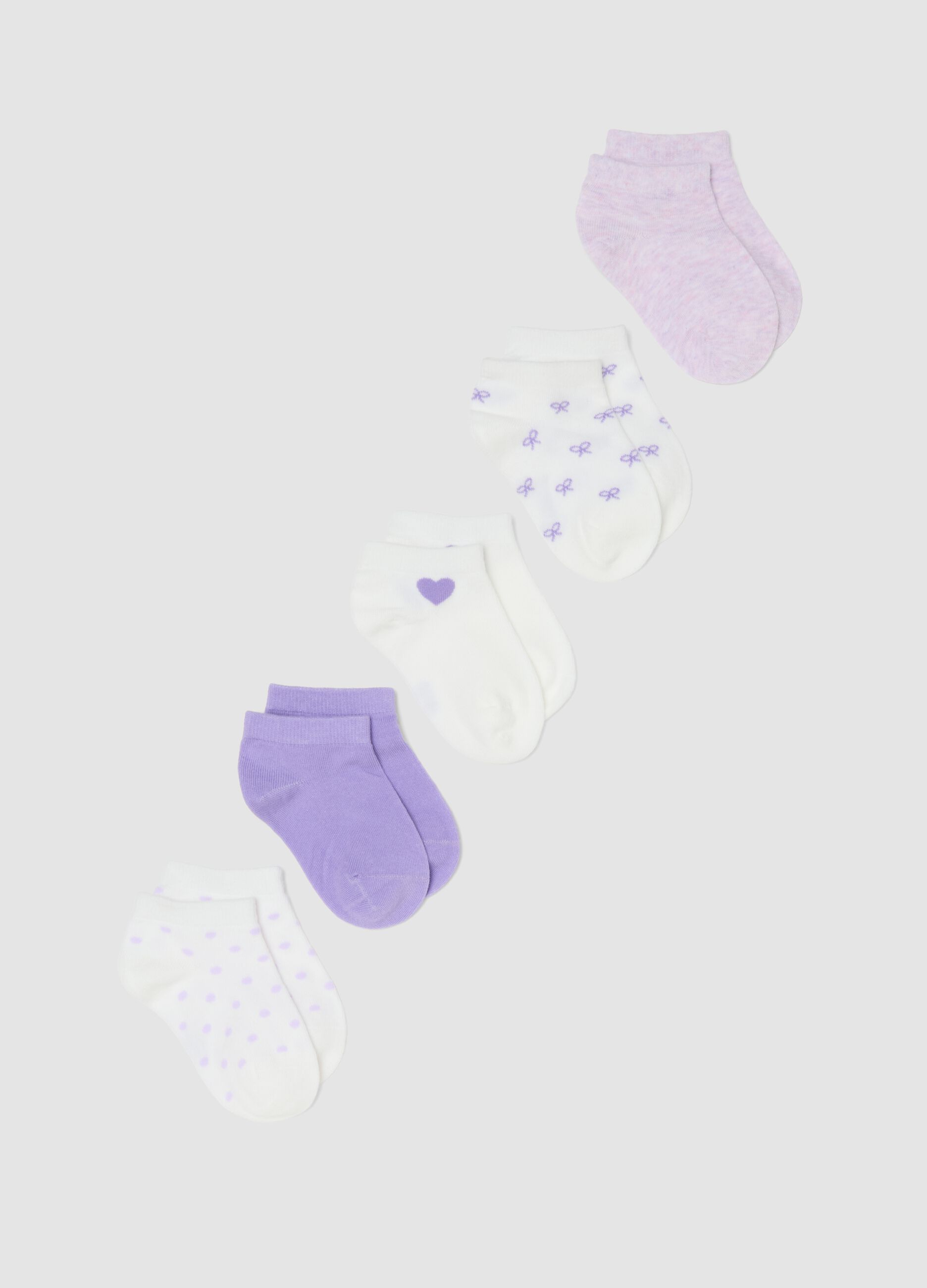 Girls&rsquo; multicolour stretch cotton-blend sock multipack