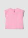 Girls' sleeveless pink pure cotton t-shirt, regular fit_1
