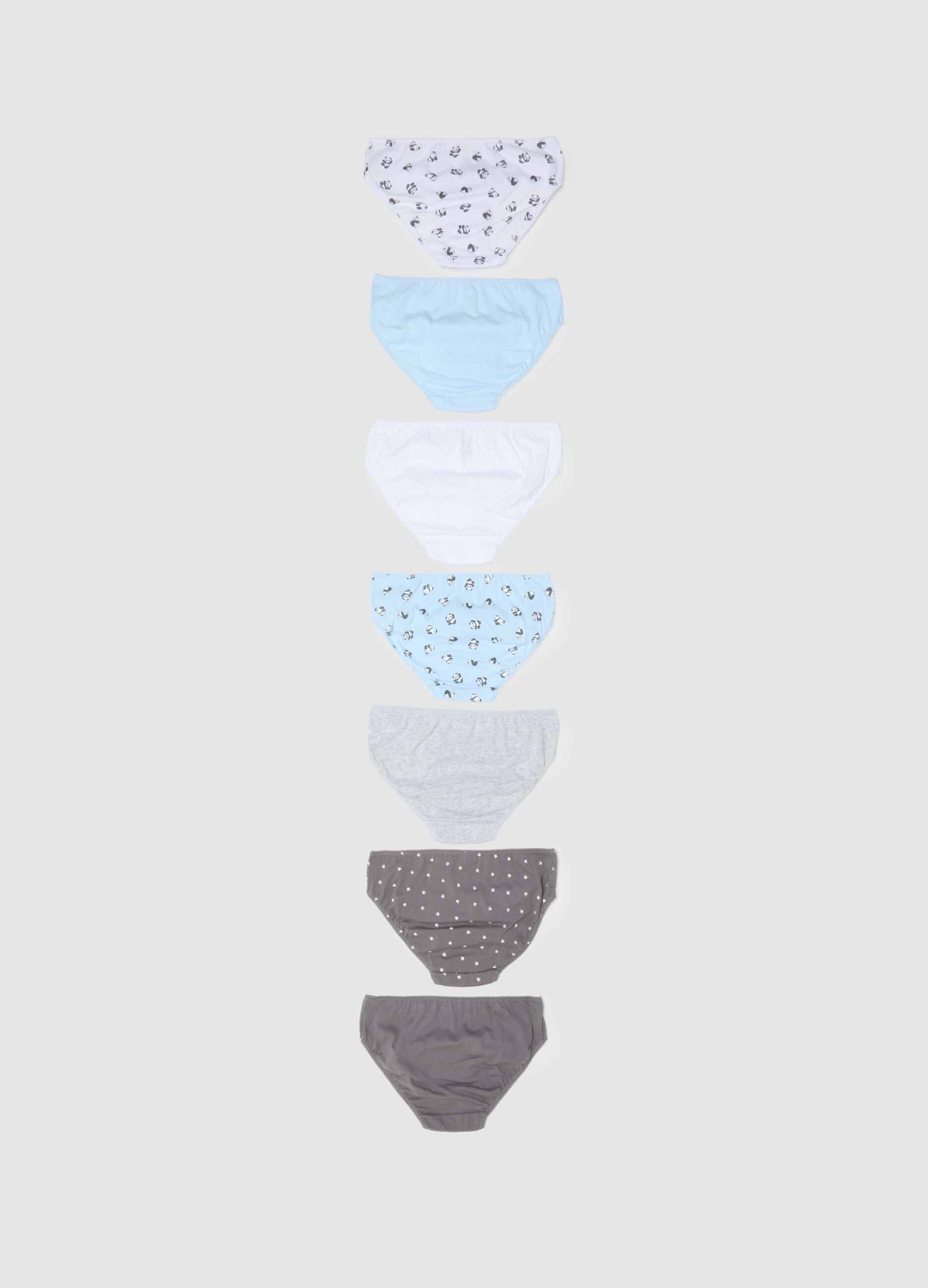 Girl's pure cotton multicolor regular fit multipack knickers