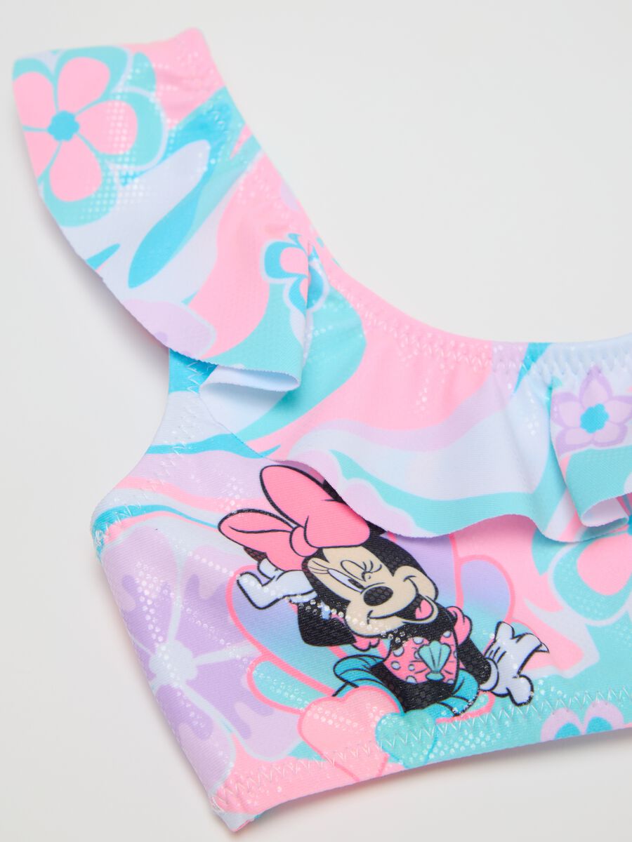 Girls’ bikini in multicoloured stretch fabric with Disney print_2