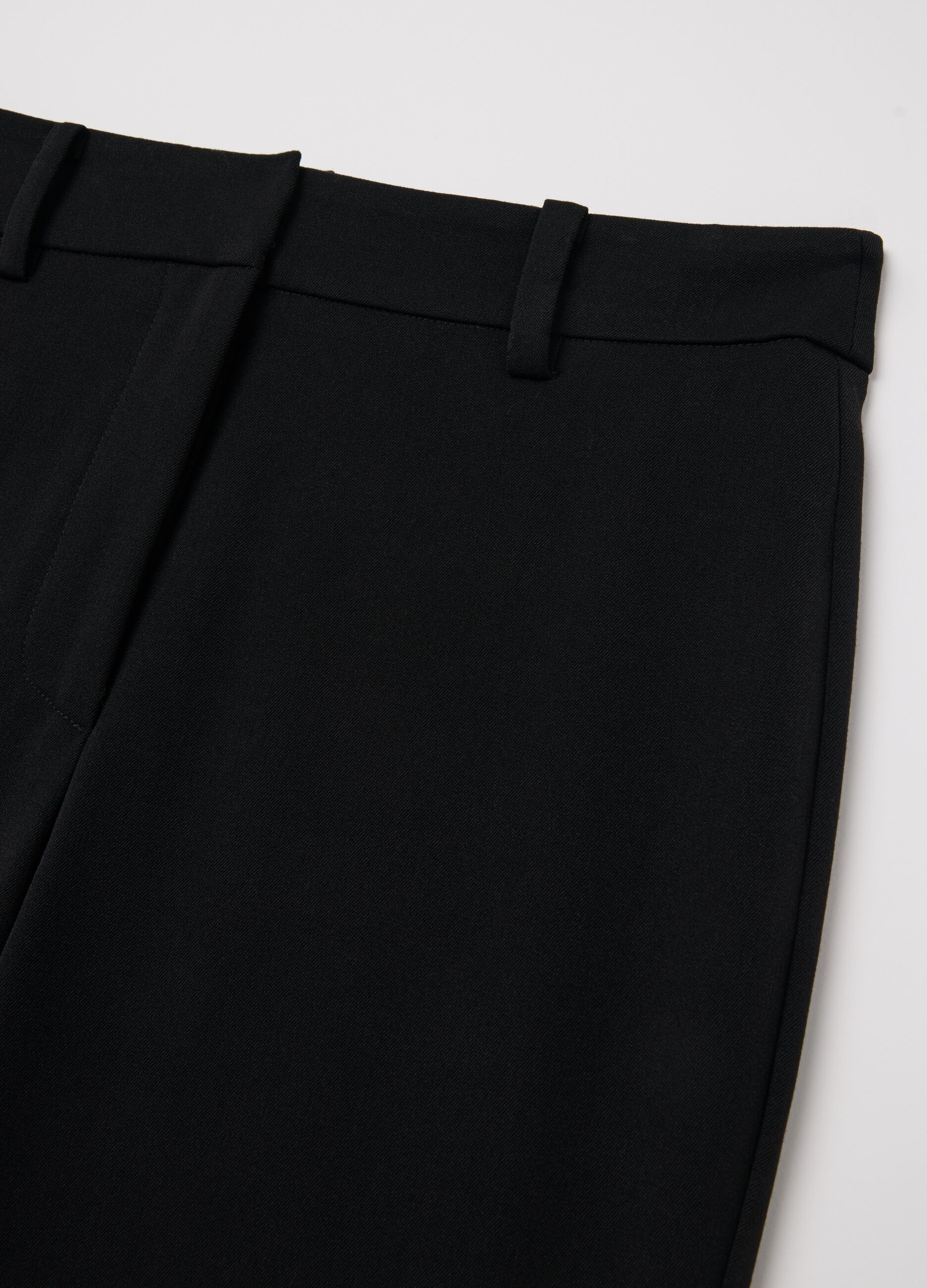 Straight-fit trousers in viscose blend
