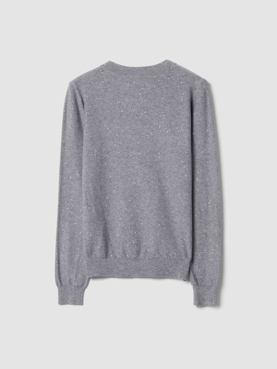 Grey viscose-blend sequin jumper, regular fit_2
