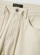 White pure cotton straight-fit trousers with drawstring_1