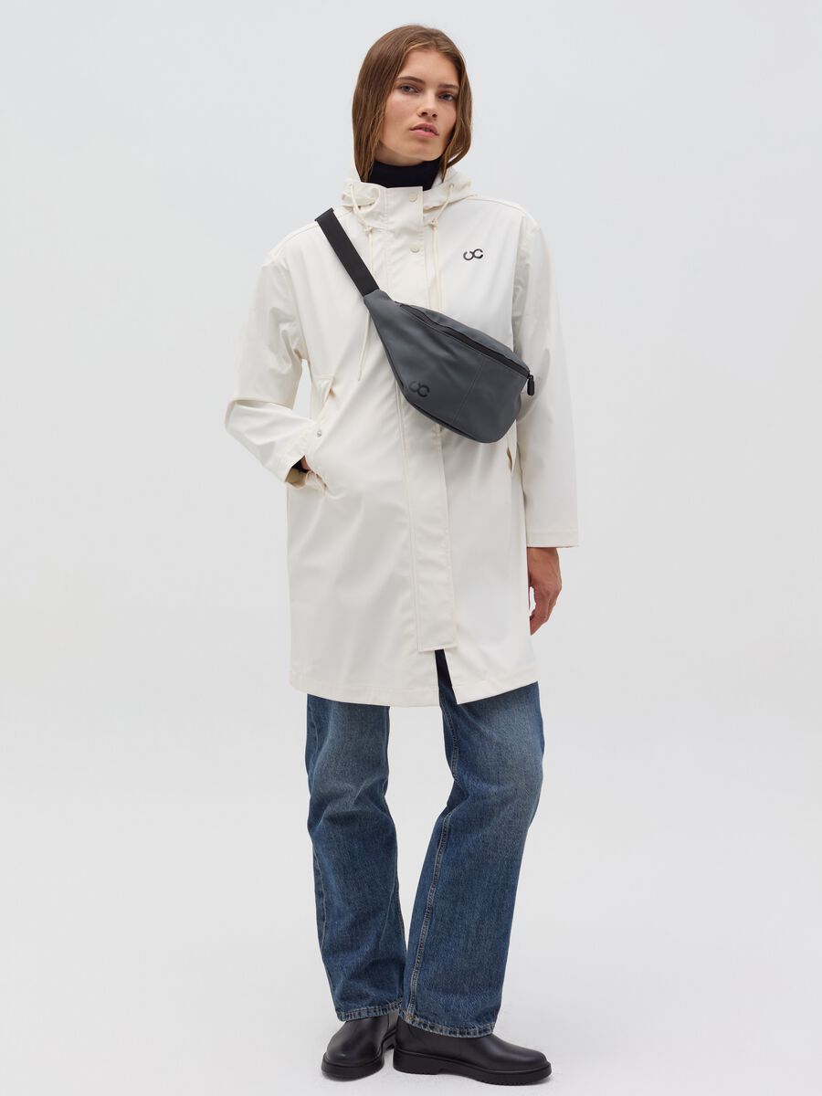 Waterproof parka with logo print_1