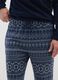 Multicolour regular fit pajama trousers with geometric pattern_3