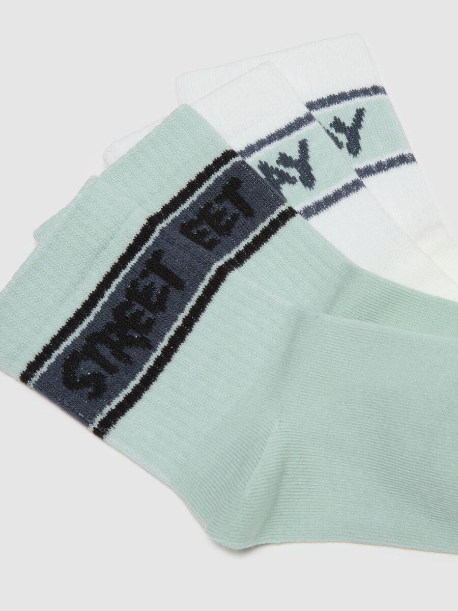 Tripack of comfy multicolour cotton blend socks for children_1