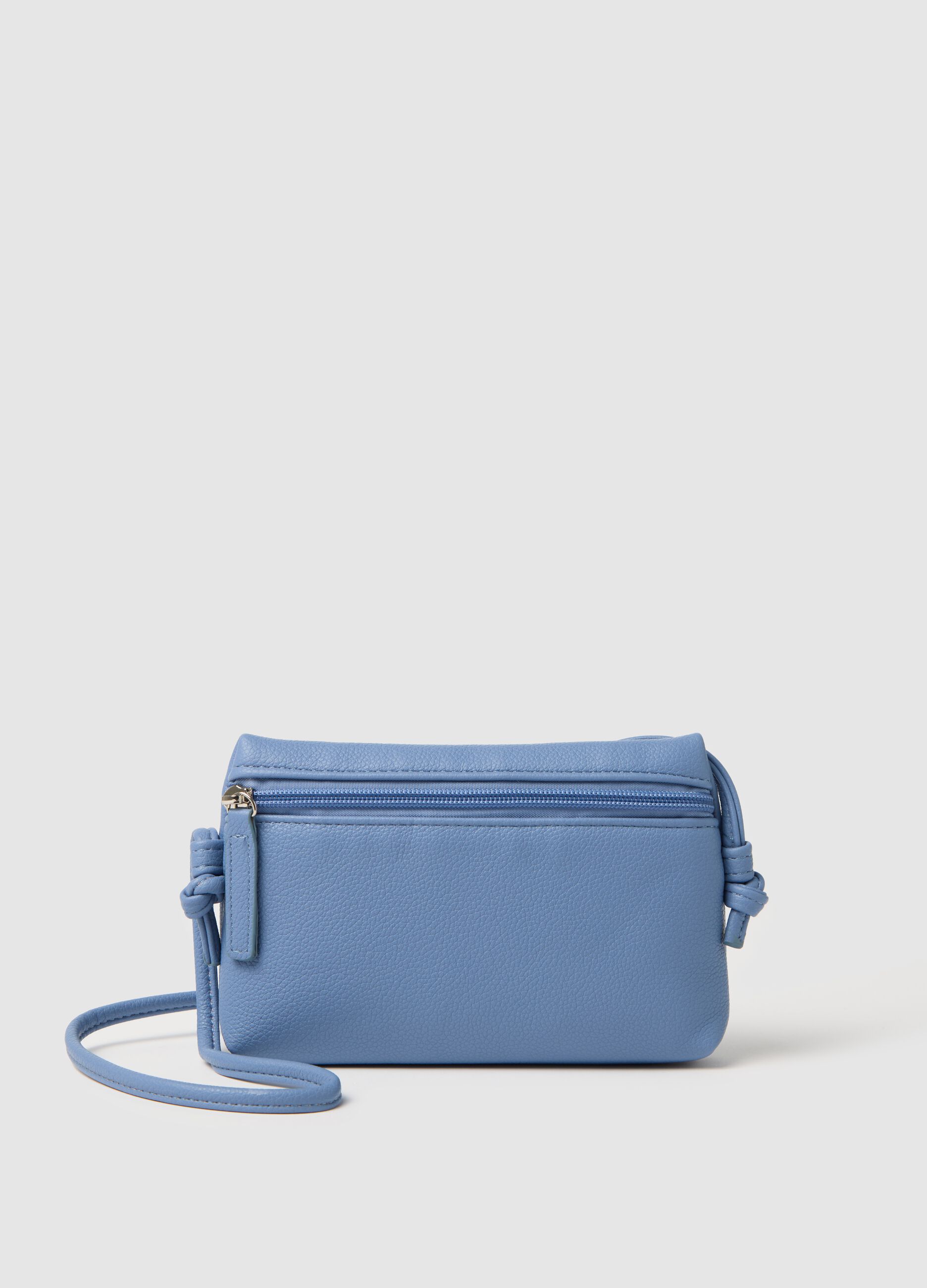 Light blue clutch bag with zip