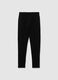 Girls' stretchy cotton black slim fit treggings_0