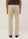 Beige casual linen-blend regular-fit trousers_2