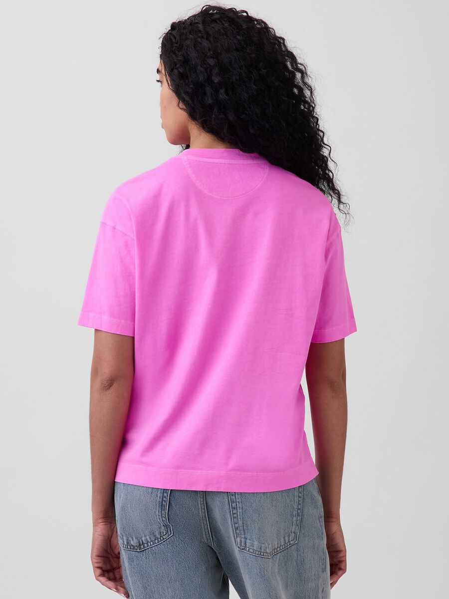 T-shirt a maniche corte in puro cotone_1