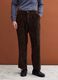 Pantaloni chino marroni in puro cotone con stampa paisley baggy fit_1