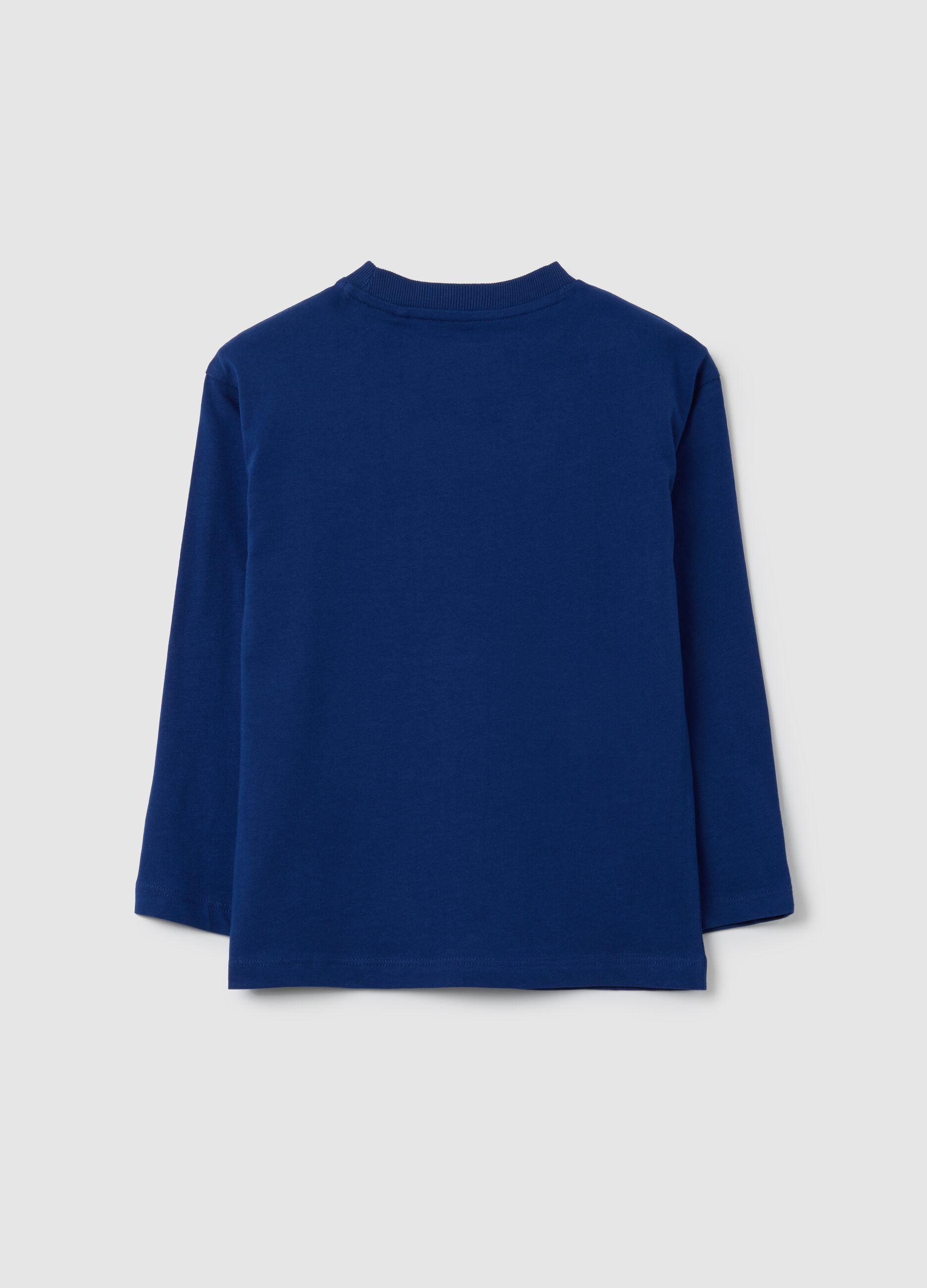 Children's shirt in pure blue cotton