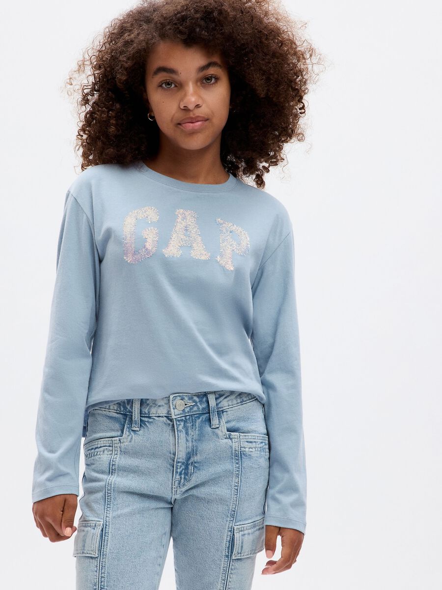 T-shirt maniche lunghe in cotone bio_0