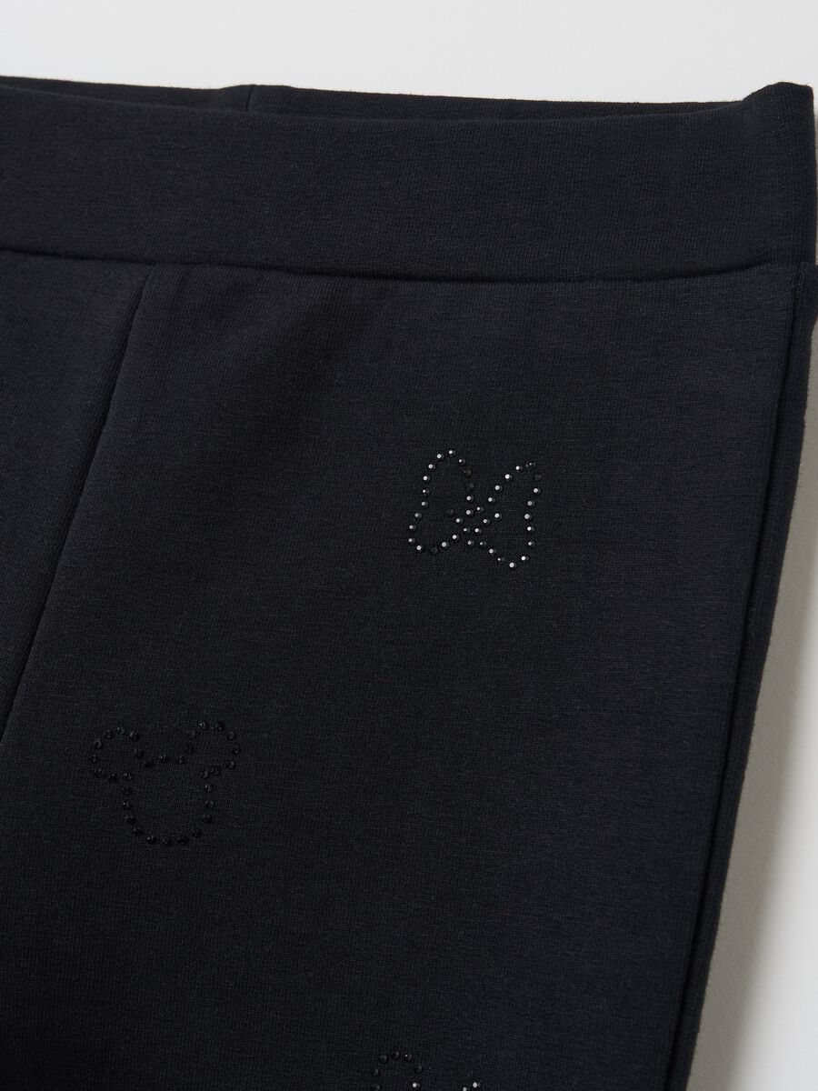 Flare-fit treggings with diamanté Minnie Mouse_2
