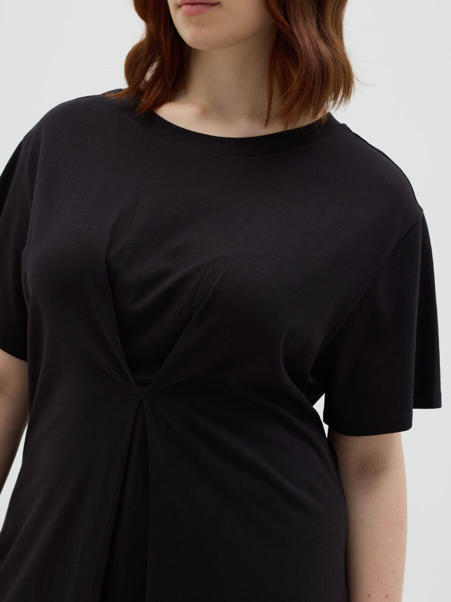 Curvy black dress in cotton_2
