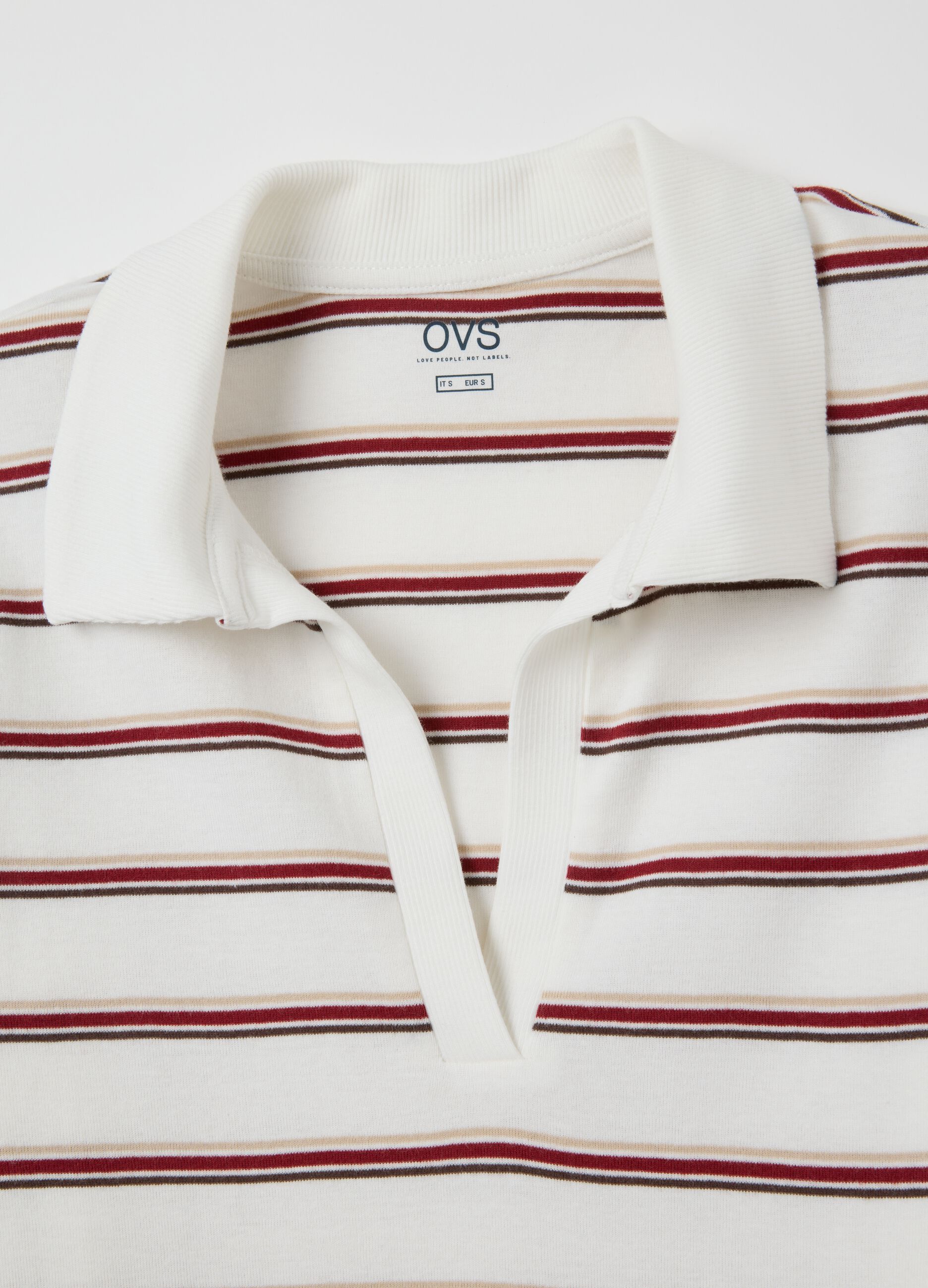 Women's Polo Shirt in Pure Multicolour Cotton