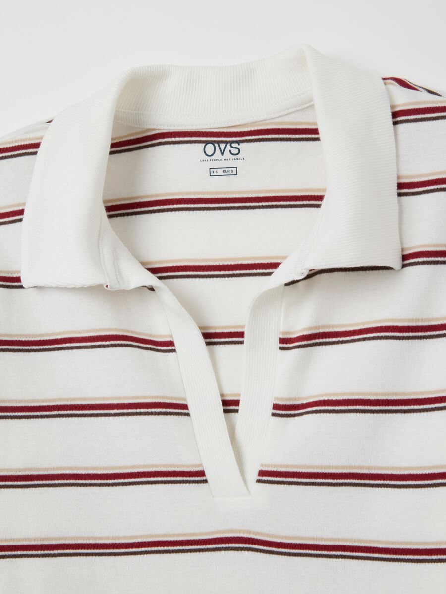 Women's Polo Shirt in Pure Multicolour Cotton_5