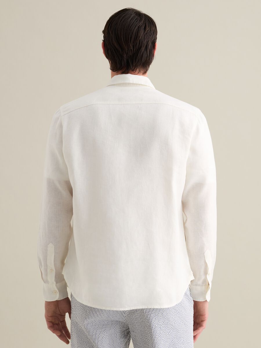 Classic white linen shirt by Piombo_3