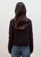 Purple alpaca-blend stretch wool crew-neck cardigan_2
