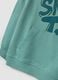 Blue oversized pure cotton hoodie with print and kangaroo pocket for boys_3