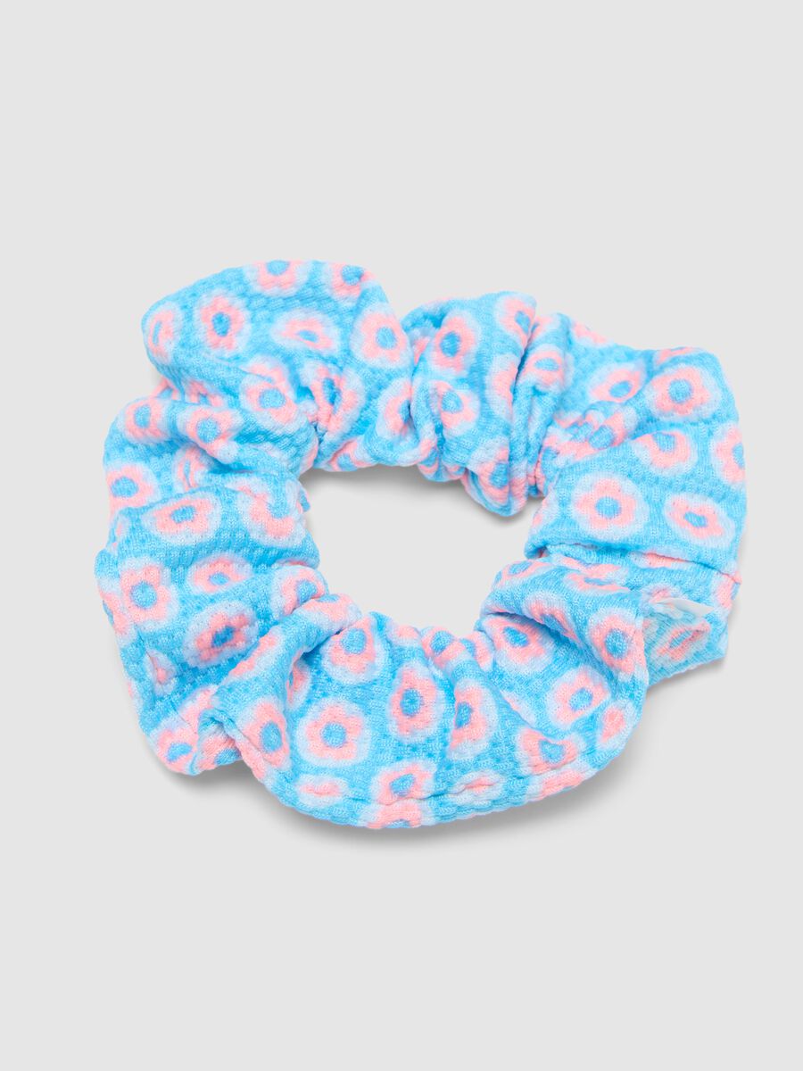 Multicoloured floral hair elastics bipack for girls_1