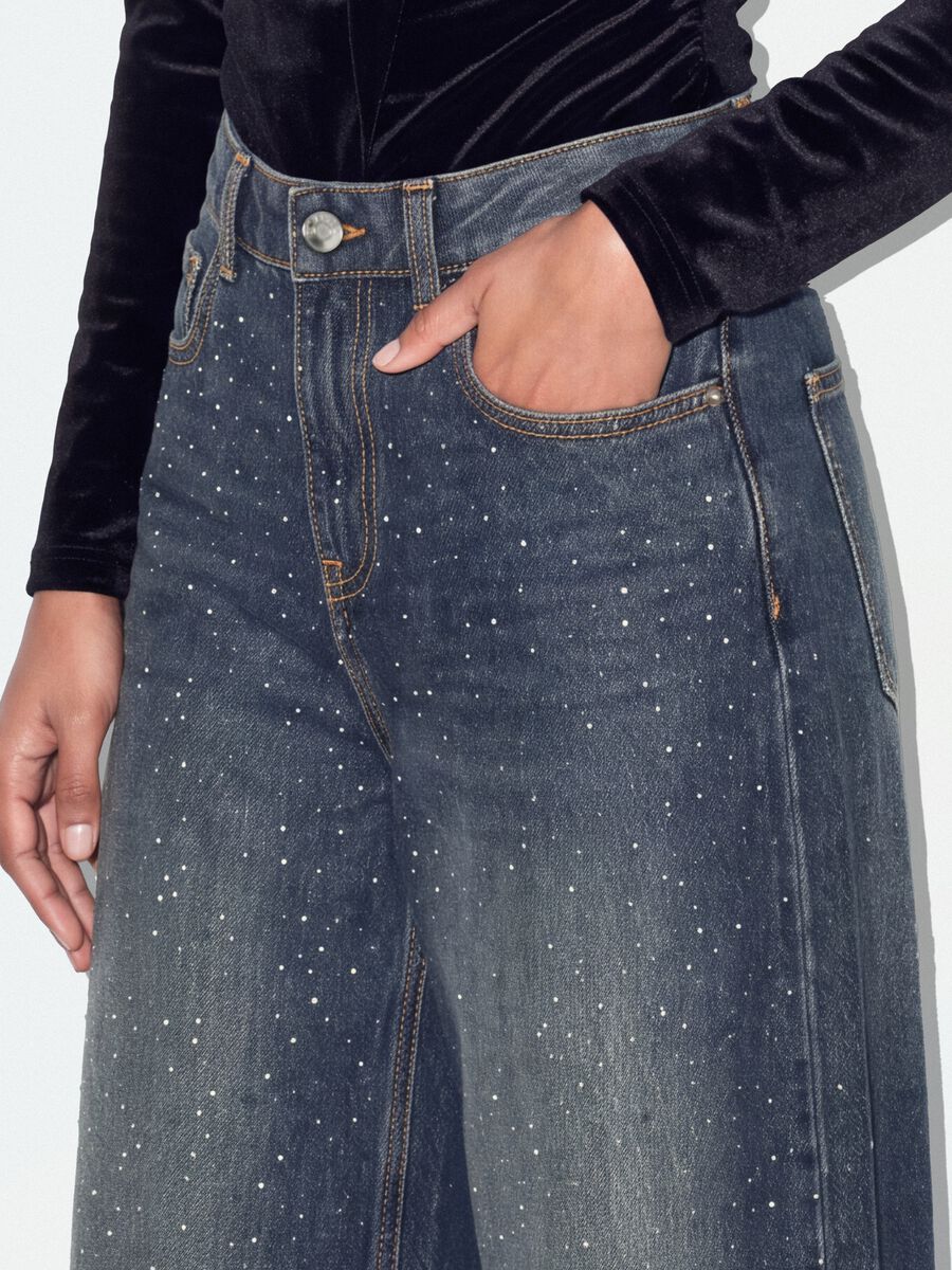 Jeans denim blu super wide leg in puro cotone_4