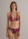 Multicolour stretch triangle bikini top_2