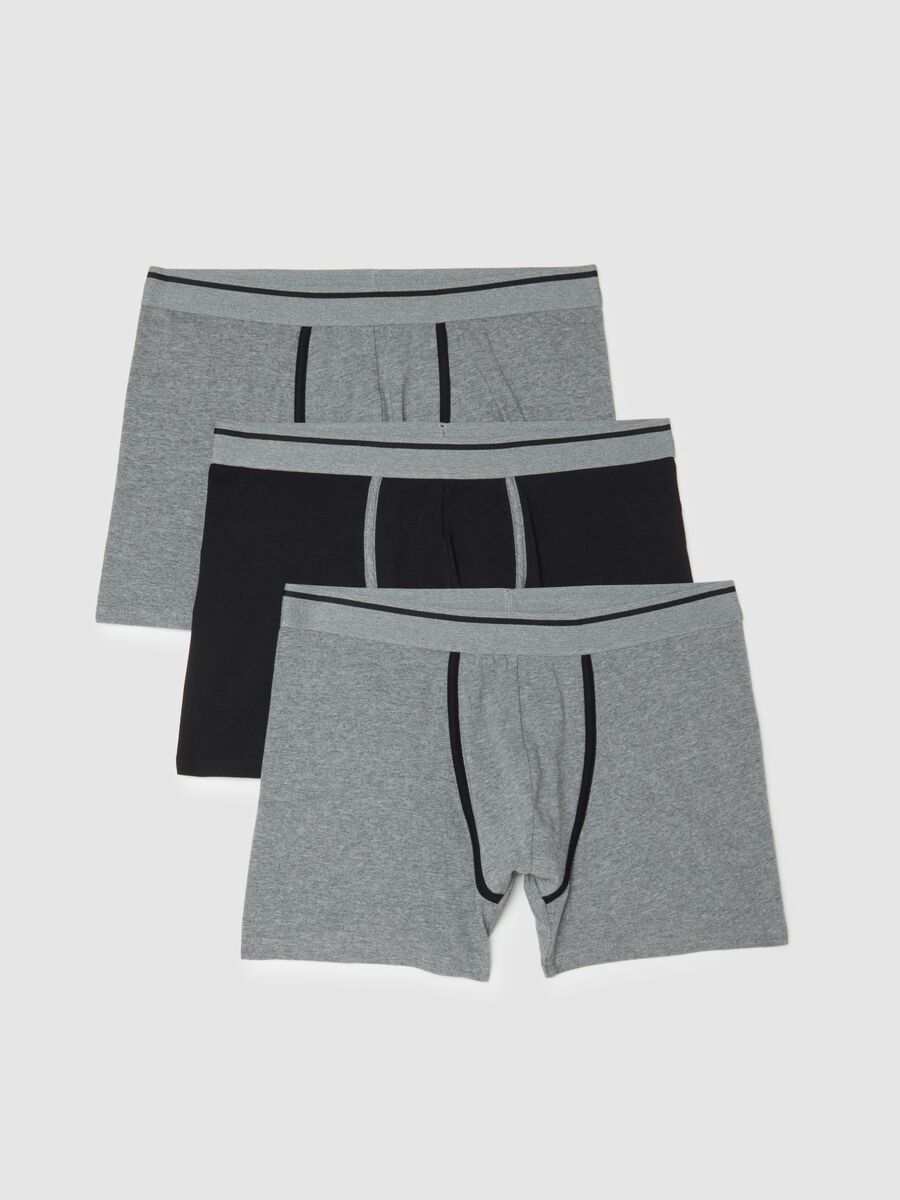 Tripack boxer in cotone elasticizzato multicolor regular fit_4