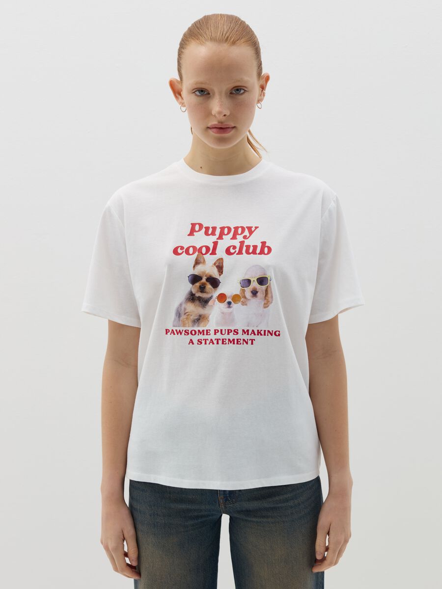 Relaxed-fit T-shirt in cotton with print_0