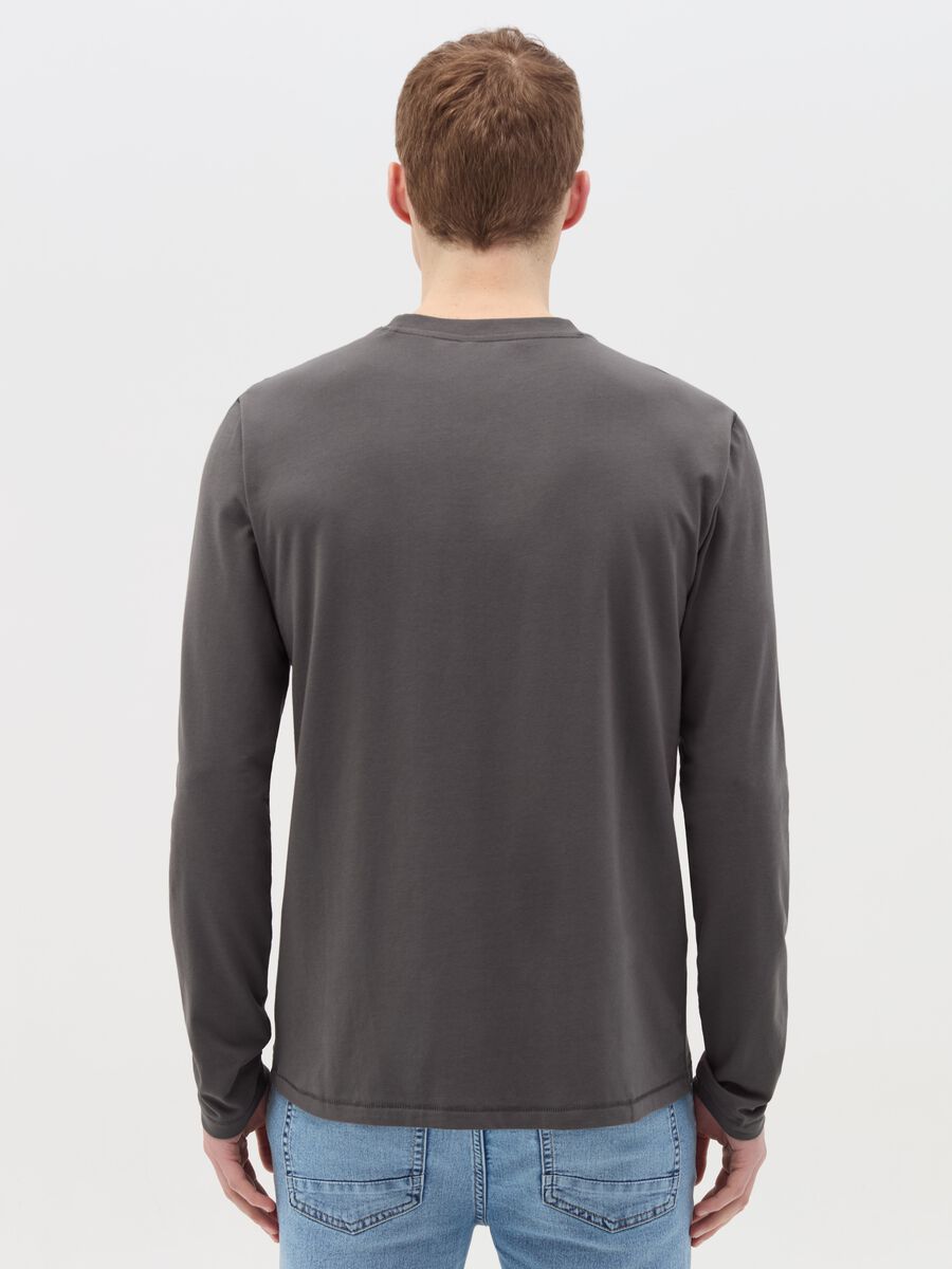 Long-sleeved T-shirt in stretch cotton_3