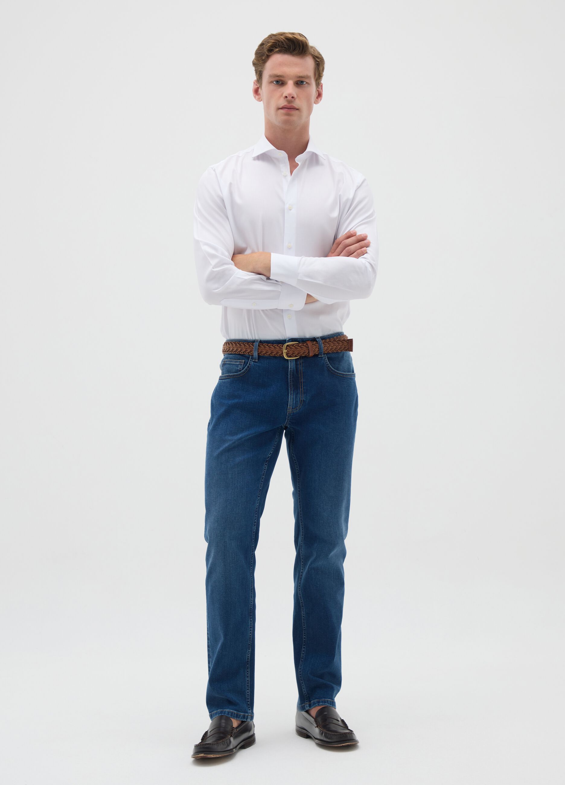 Men's Regular Fit Blue Denim Jeans