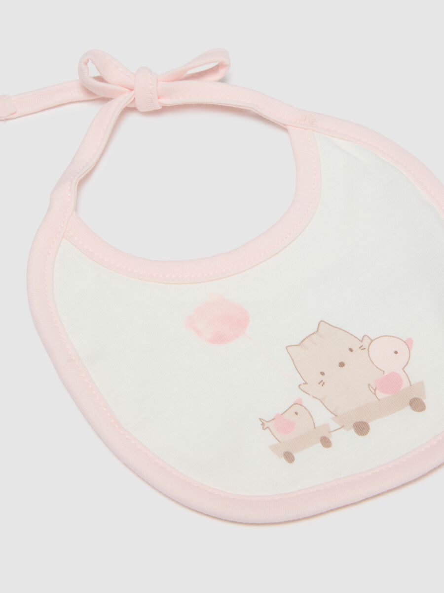 Twin-Pack White Pure Cotton Bibs for Infants_1