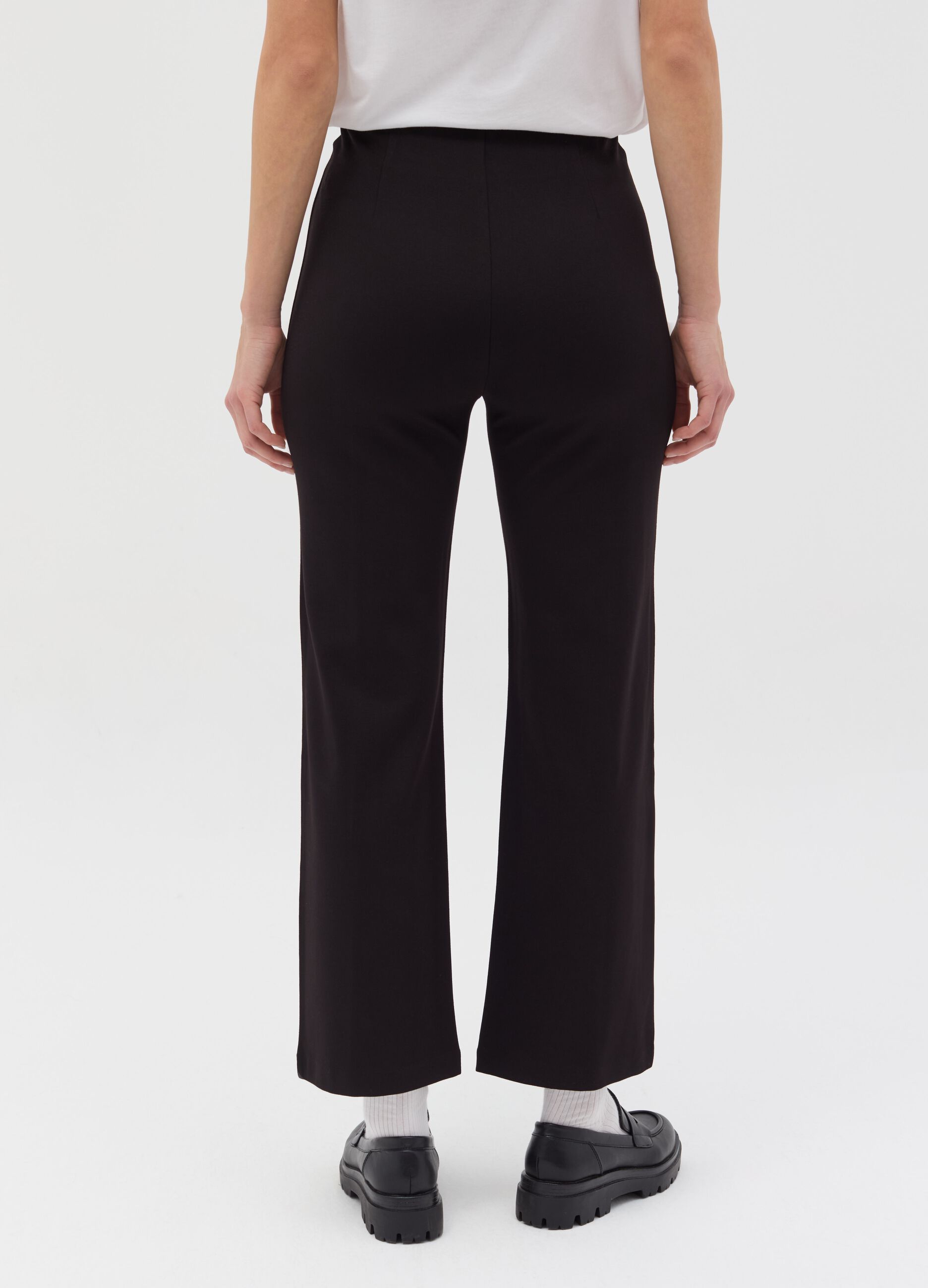 Cigarette trousers in Milano stitch