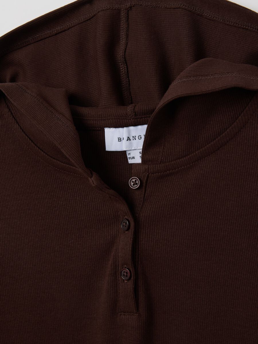 Brown Cotton Hoodie T-shirt_1