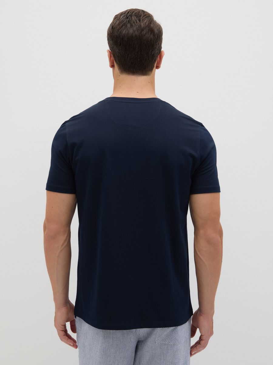 Blue T-shirt in Supima cotton_3