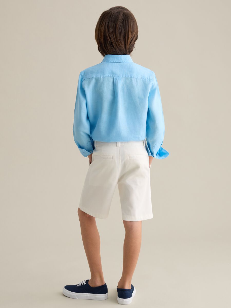 White shorts in stretch cotton_3