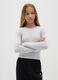 Girls' grey cotton blend long sleeve top regular fit_0