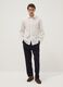 Black pure cotton carrot-fit chino trousers_0
