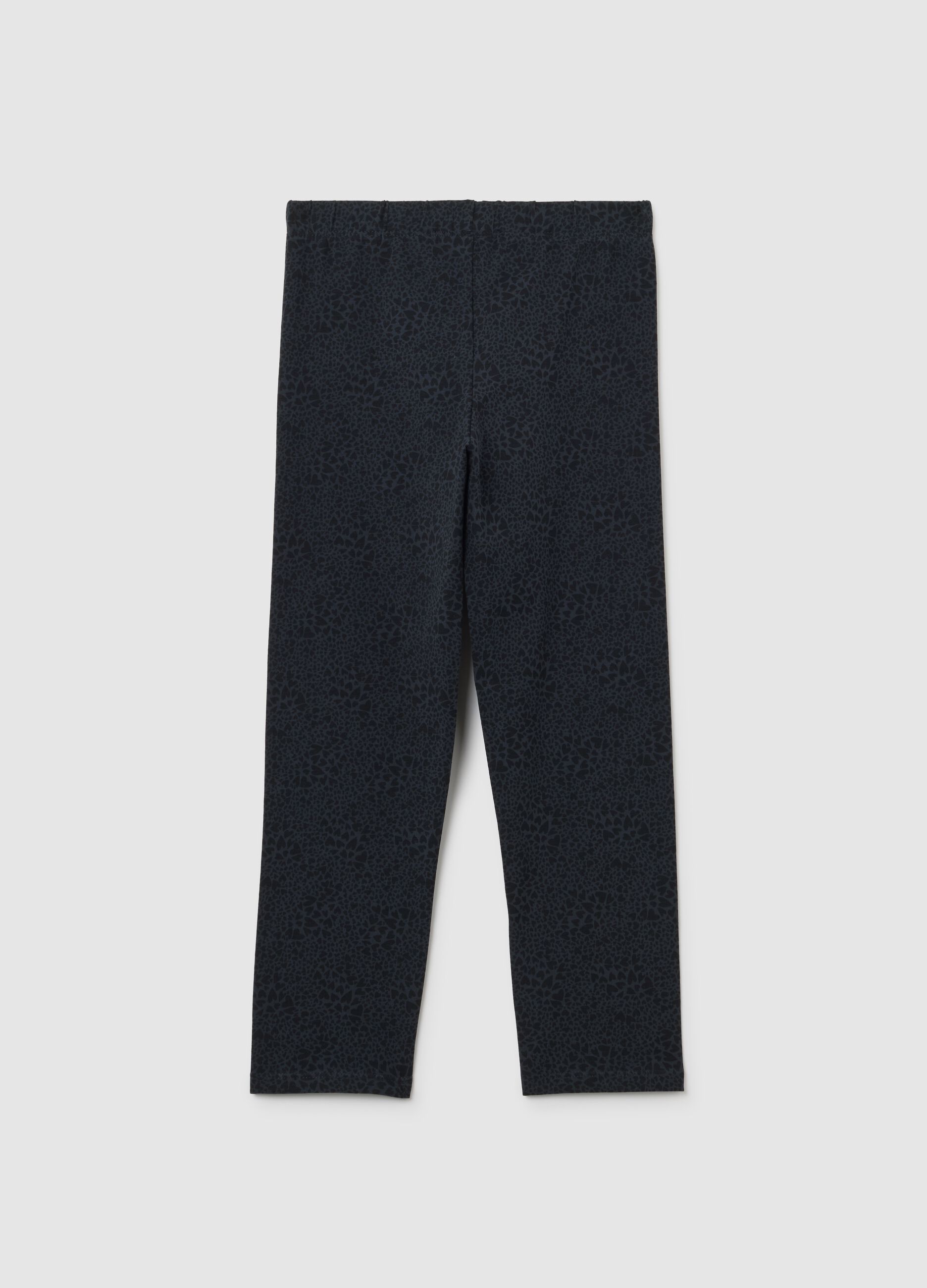 Girls' black skinny stretch cotton trousers