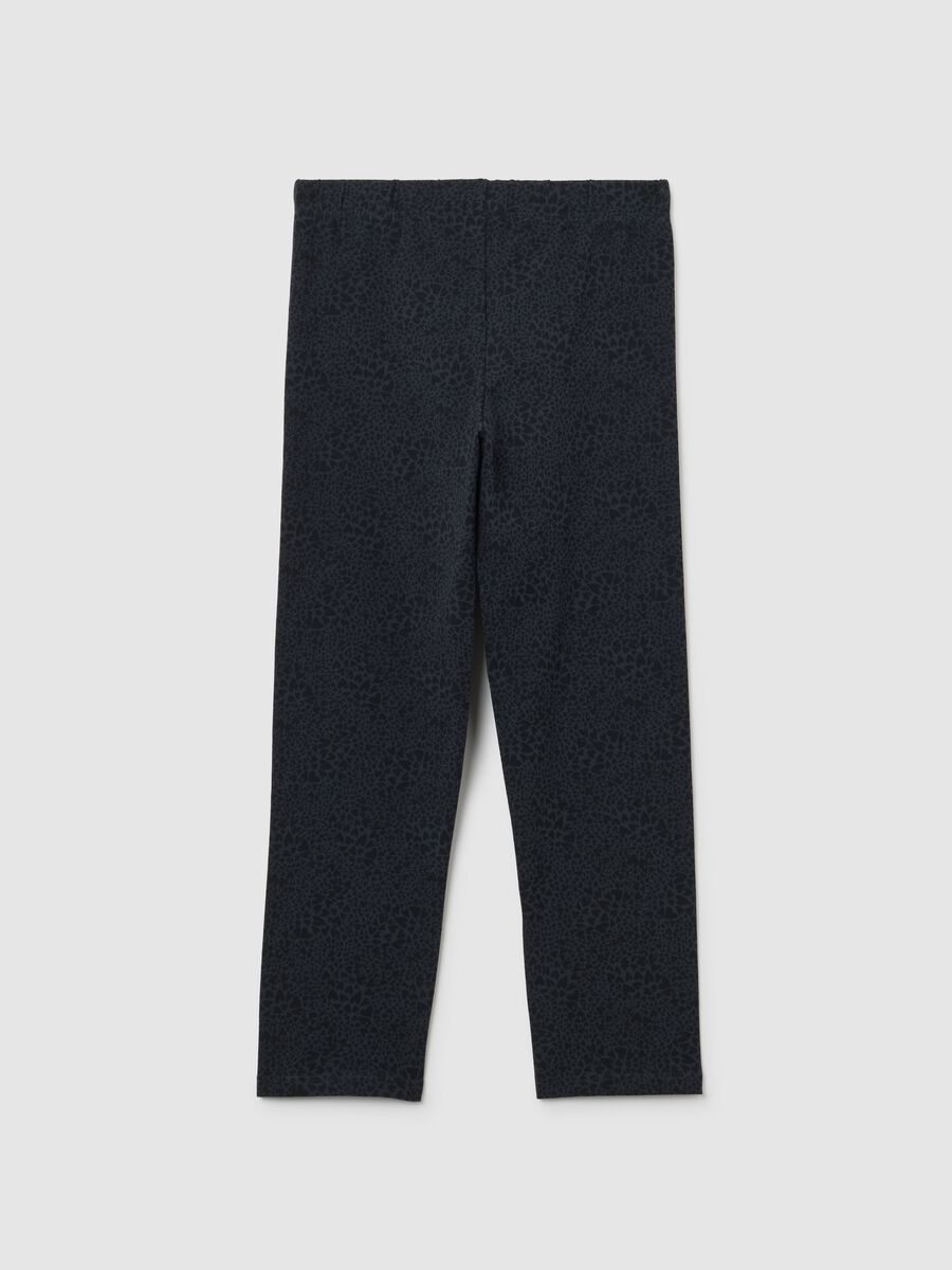 Girls' black skinny stretch cotton trousers_4