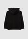 Felpa da bambino in puro cotone nero regular fit_1