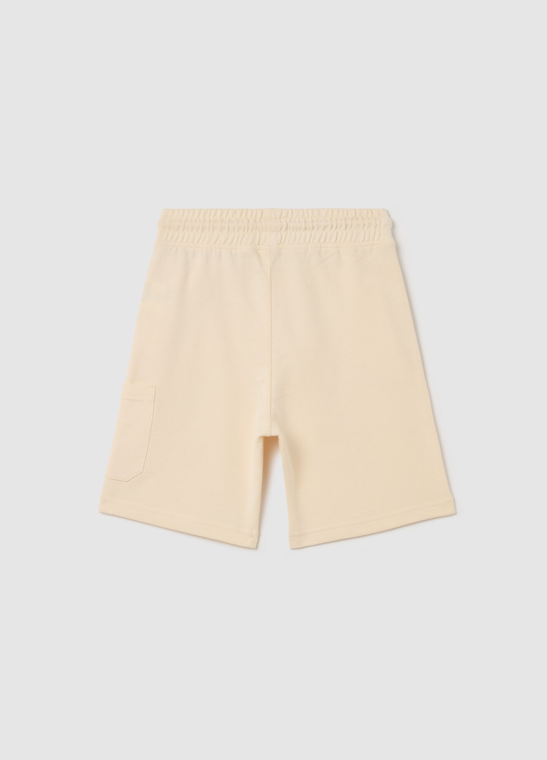 Cotton Bermuda shorts with drawstring