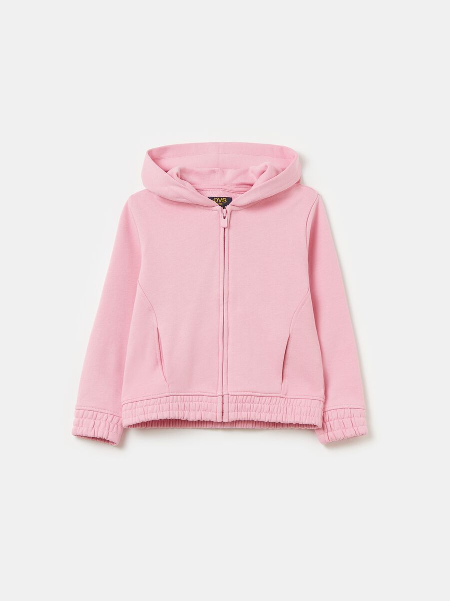 Essential organic cotton full-zip sweatshirt with hood_0