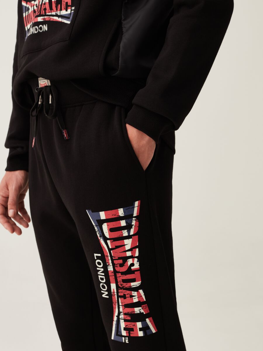 Joggers in felpa con stampa logo_3