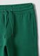 Green pure cotton jogger trousers with elasticated waist for boys_5