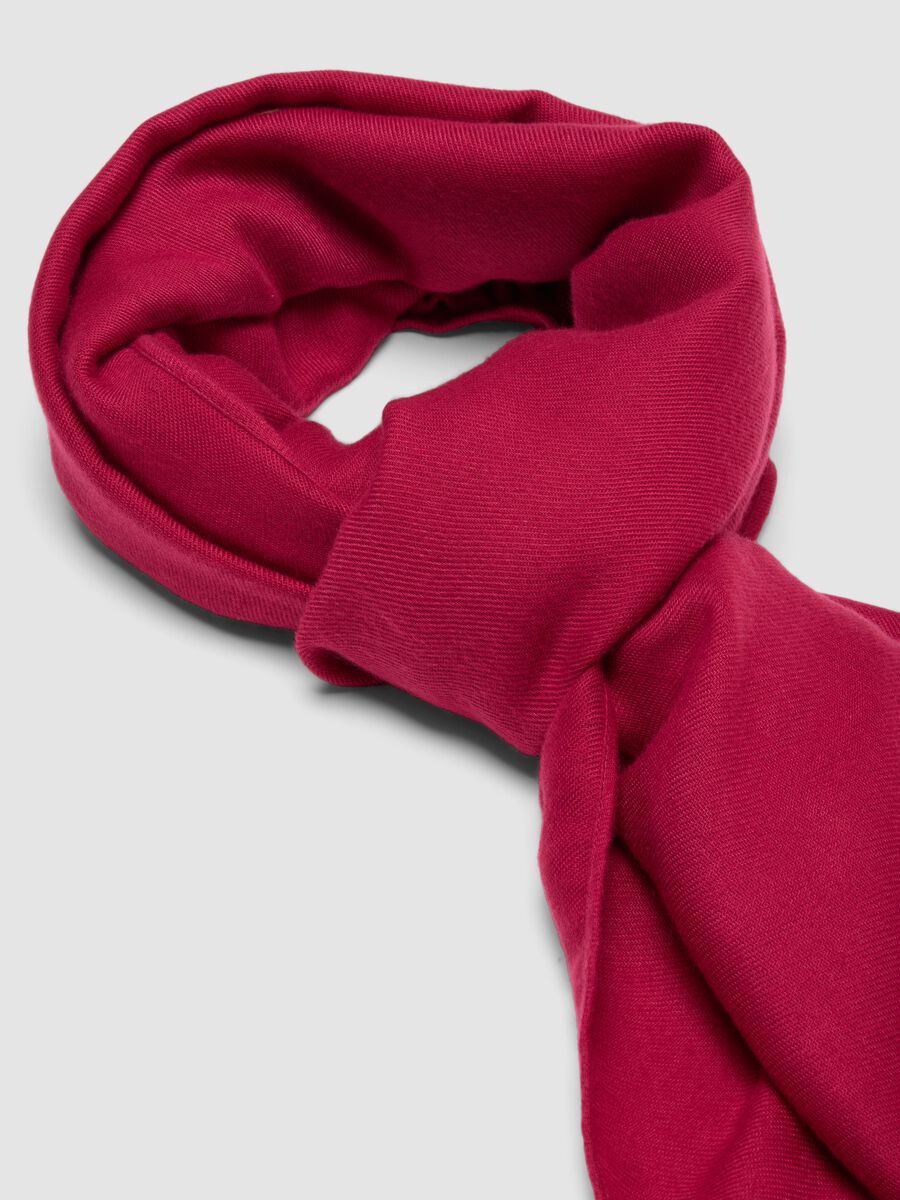 Sciarpa rosa con frange_2