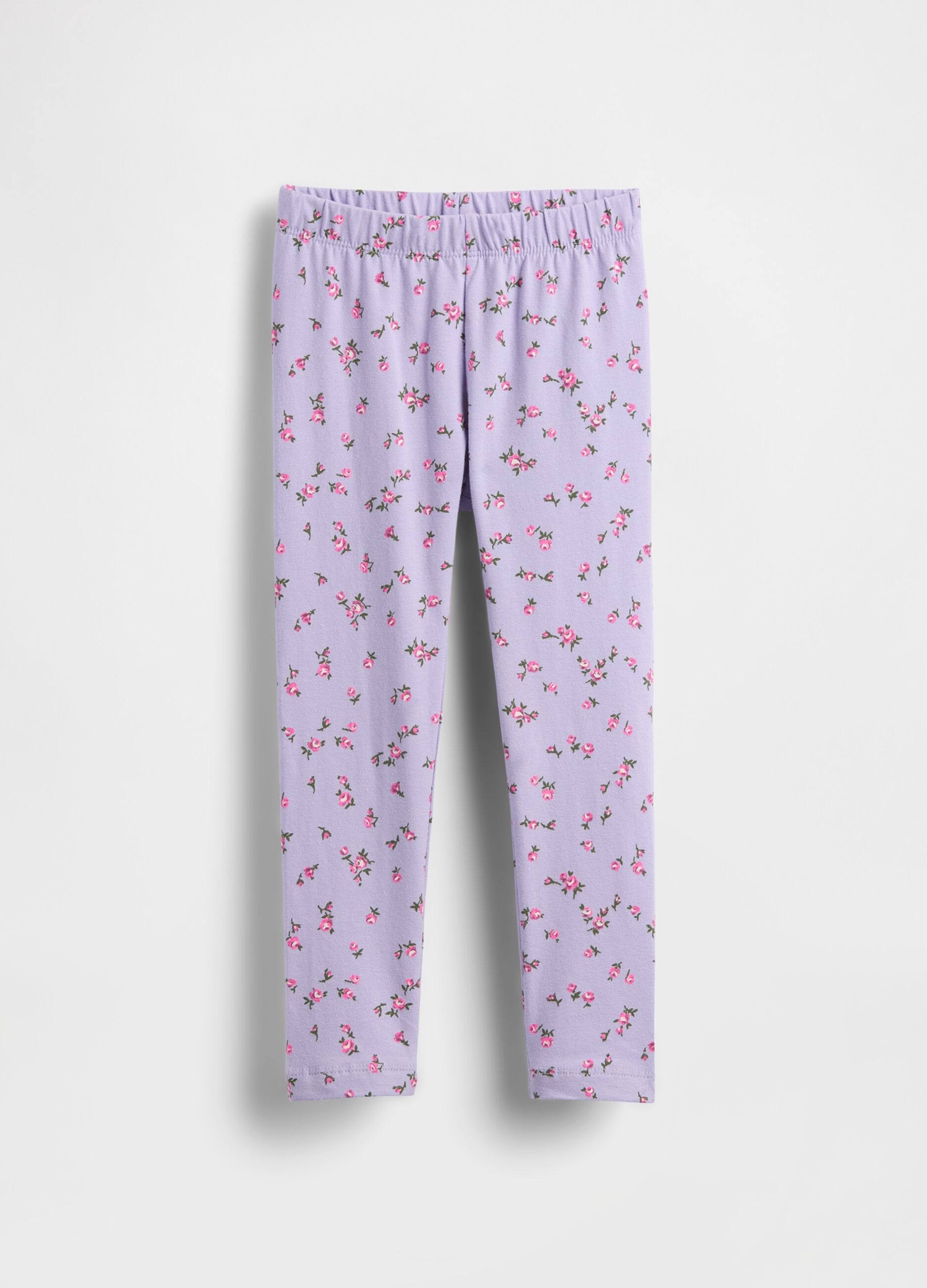 Purple Stretch Cotton Leggings