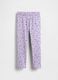 Purple Stretch Cotton Leggings_0