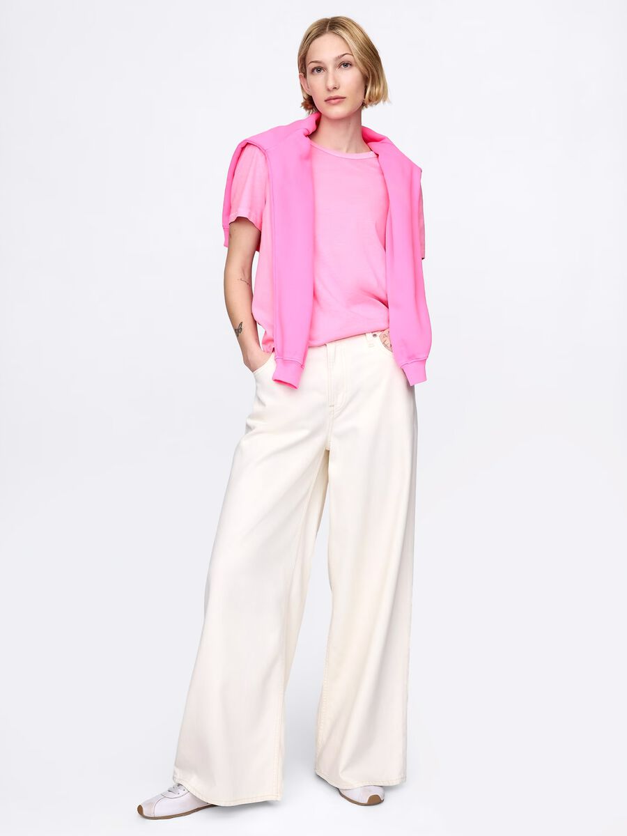 Pink T-shirt in 100% cotton_1