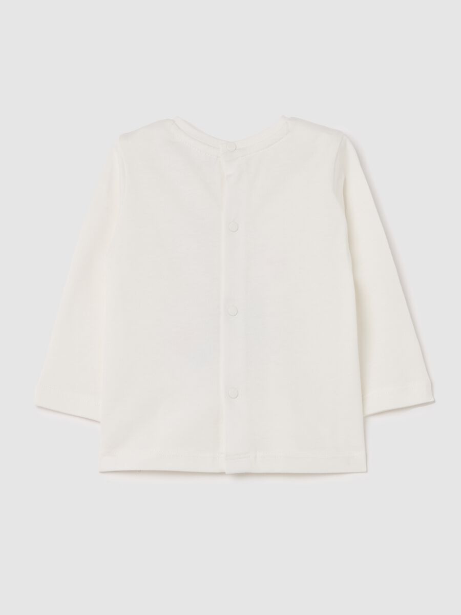 T-shirt maniche lunghe in cotone con stampa_1